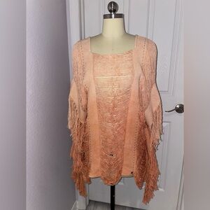 Alejandra Raw Orange Poncho/Top 1.0